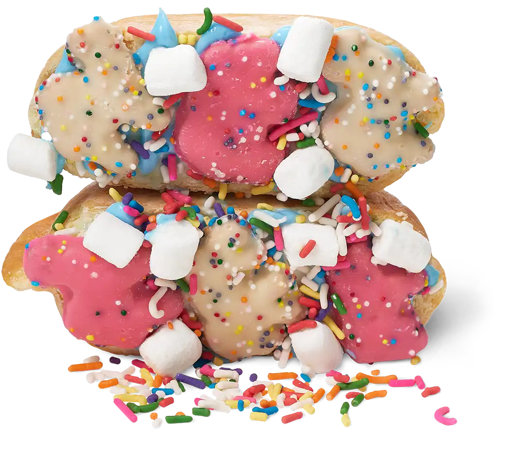DONUTS STACKED ON EACH OTHER